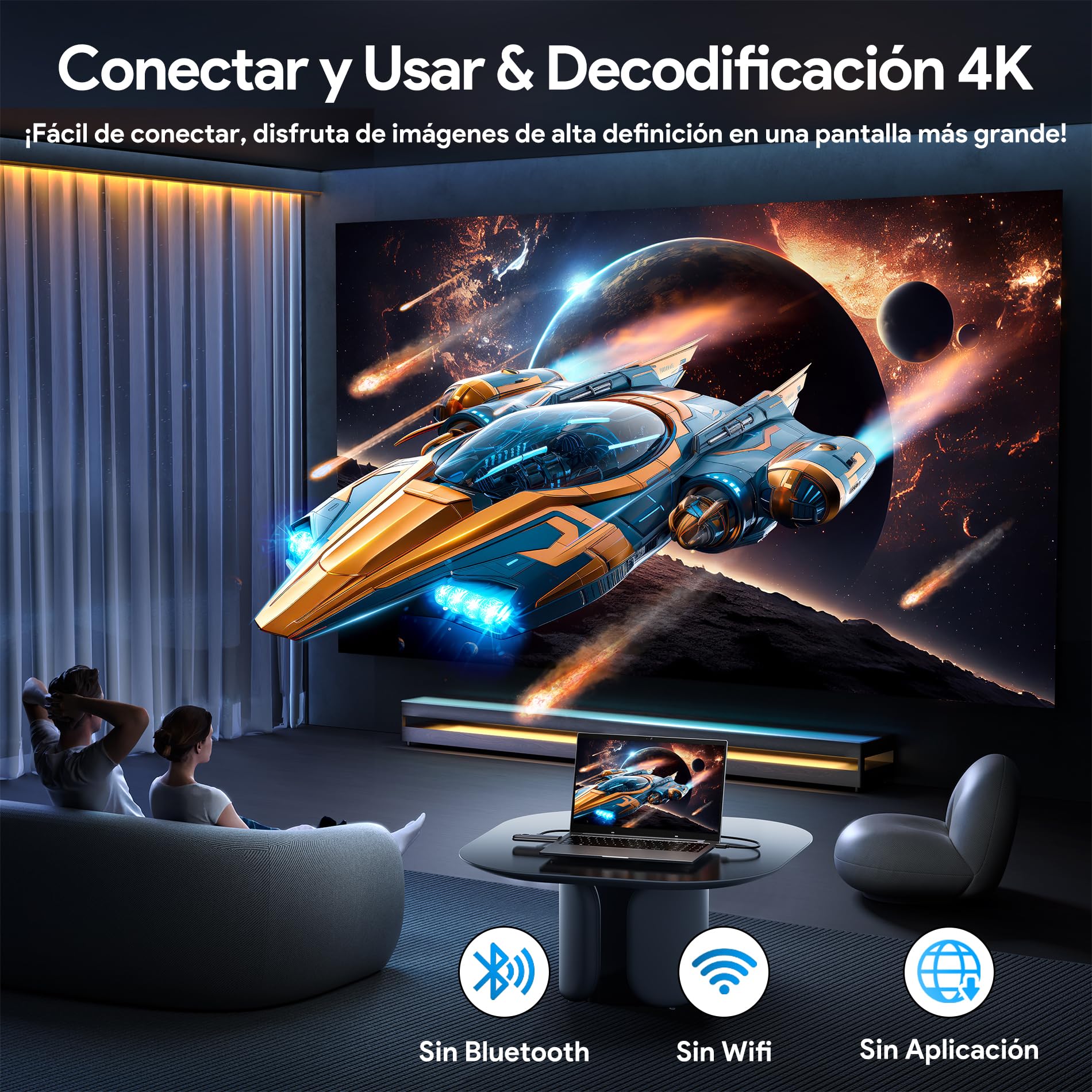 Aceele Transmisor y Receptor HDMI Inalámbrico, Decodificación 4K Salida 1080P, 2.4G/5.8G Extensor HDMI con 165FT de Alcance de Transmisión para PC/DV/HDTV/Proyector/TV Box, No Necesita App/Bluetooth