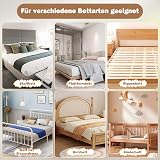 Eulenke Griglia di protezione per letto da 120 cm, pieghevole, regolabile in altezza, per bambini, portatile, per viaggi, facile montaggio, colore: grigio - 8
