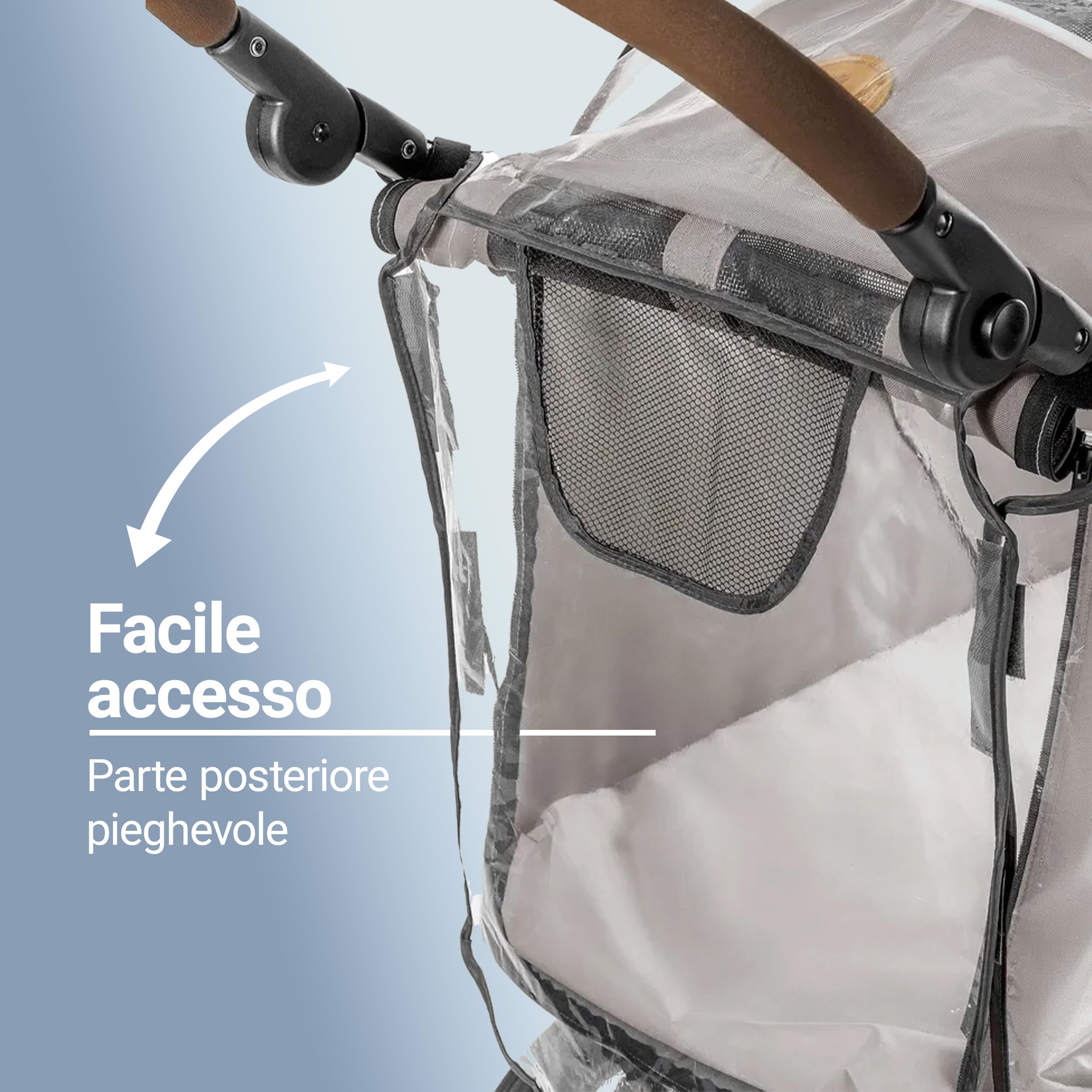 Zamboo Protezione Parapioggia Passeggino per Cani, Gatti, Conigli - Antipioggia con Finestra, Ventilazione e Cerniera (Carrozzina non inclusa)