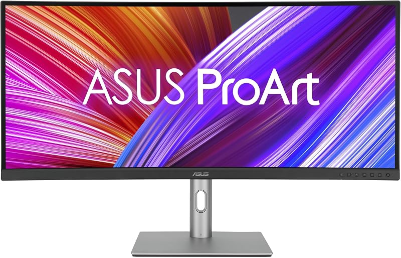 ProArt PA34VCNV 34 Inch 1440p Ultrawide Professional Monitor for Mac | Calman Verified, Delta E<2, IPS, 3800R Curve, USB-C Docking PD 96W, 100% sRGB, RJ45 Ethernet, HDMI, DisplayPort