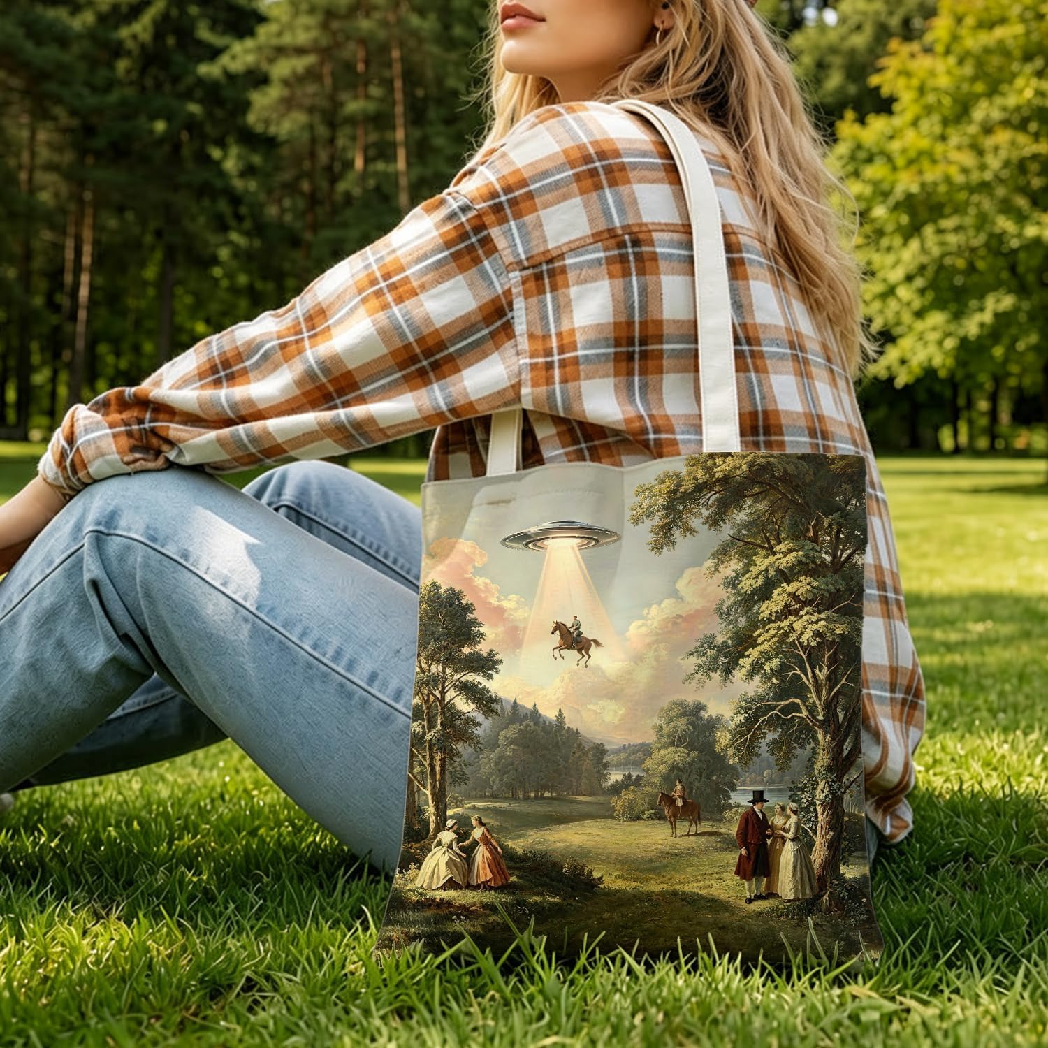 Vintage Retro Landscape Gifts Tote Bag image 3