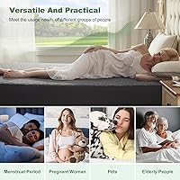 Vista 6 de Protector de colchón impermeable, protector de colchón tamaño Queen ajustado de 6 a 18 pulgadas de profundidad, tela de aire 3D transpirable, funda