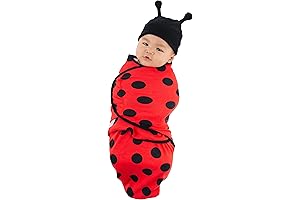 Cuddle Club Unisex Swaddle and Hat, Halloween Themed Newborn Baby Blanket with Beanie