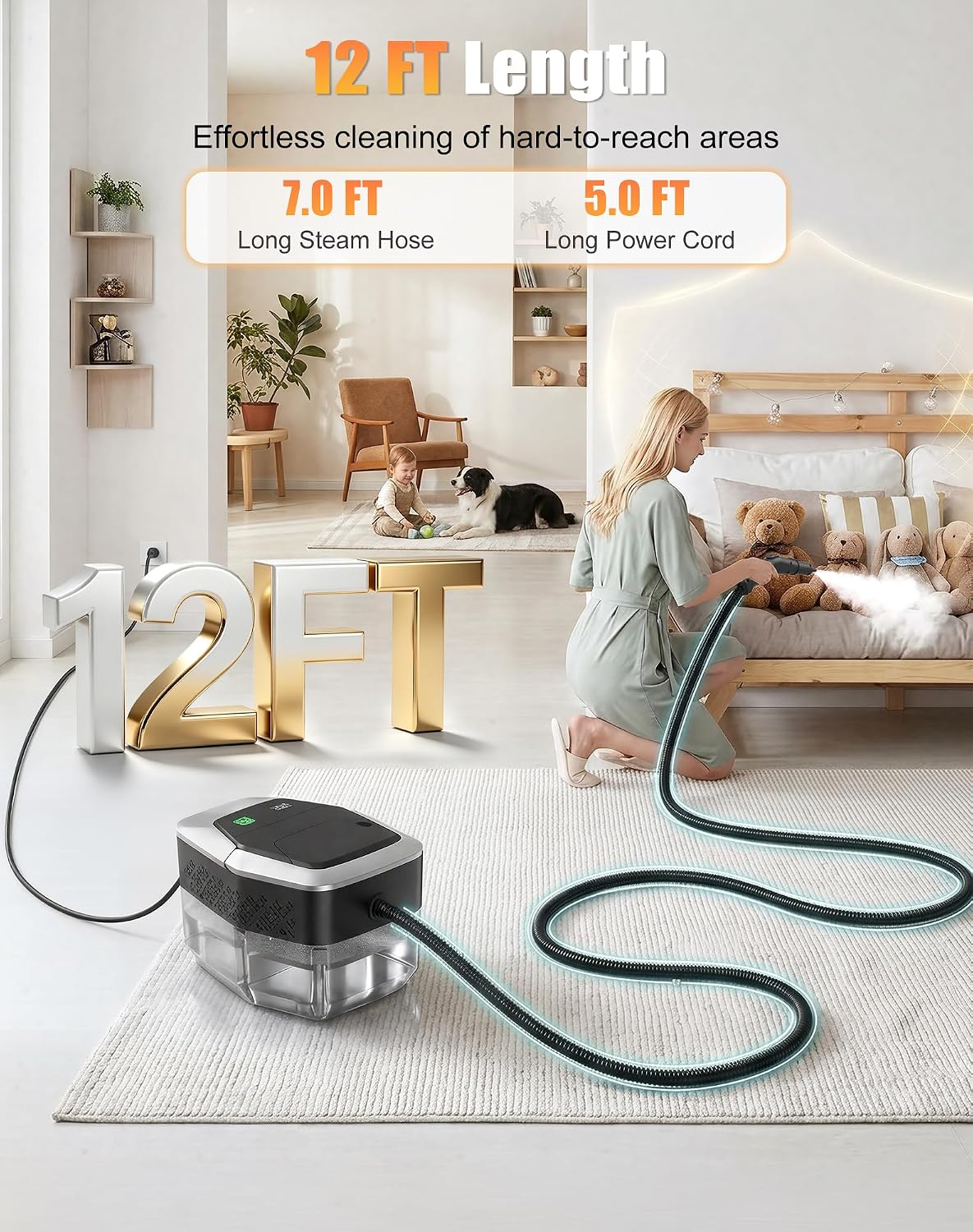 293°F High-Pressure Handheld Steam Cleaner for Home, Bathroom, Kitchen