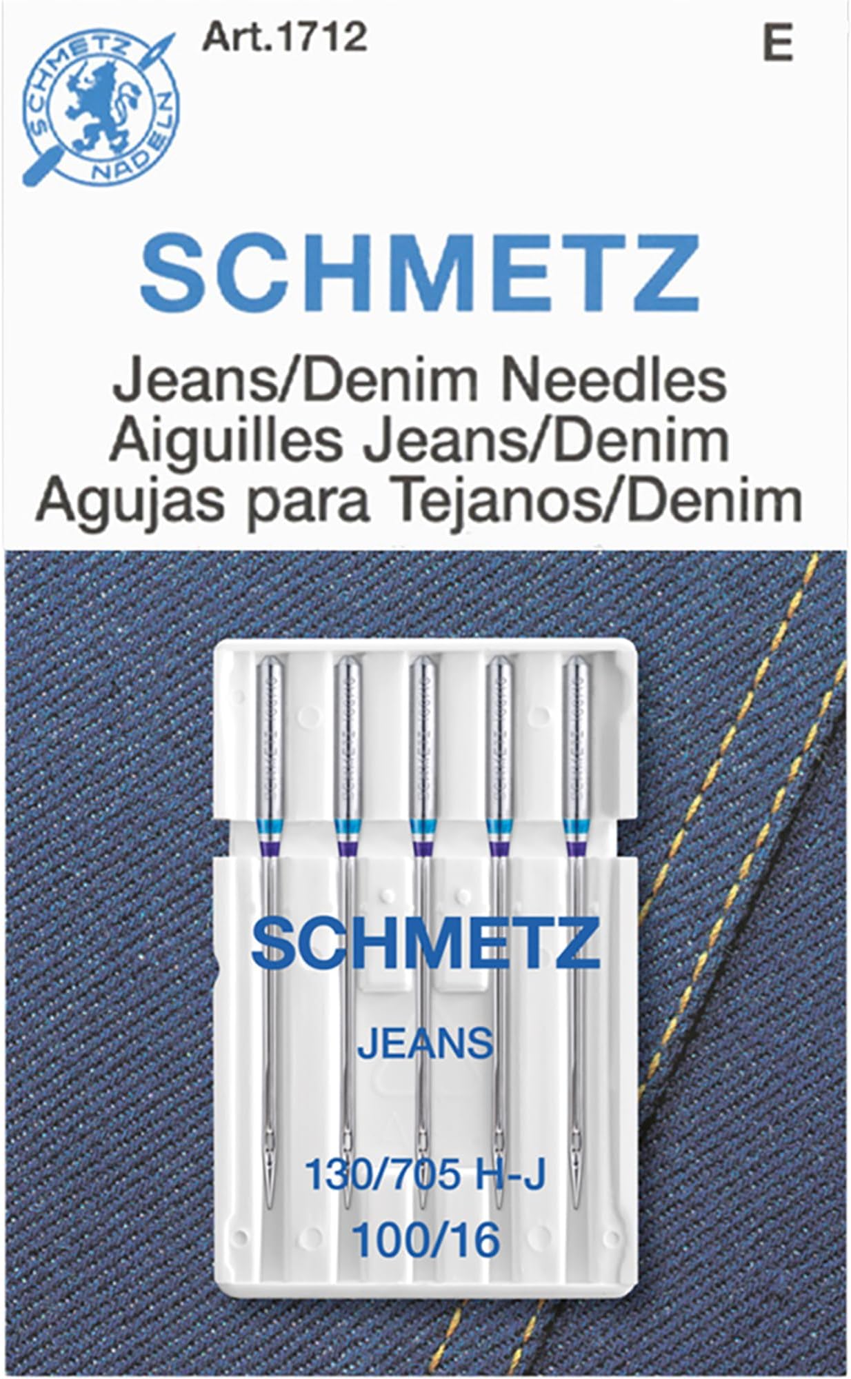 Jean & Denim Machine Needles-Size 16/100 5/Pkg