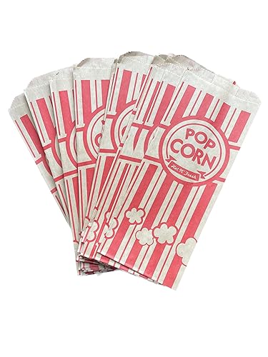 Miniatura 2 de Bolsas de papel para palomitas de maíz para fiestas, carnavales, cines, 1 oz, papel kraft ecológico (12)