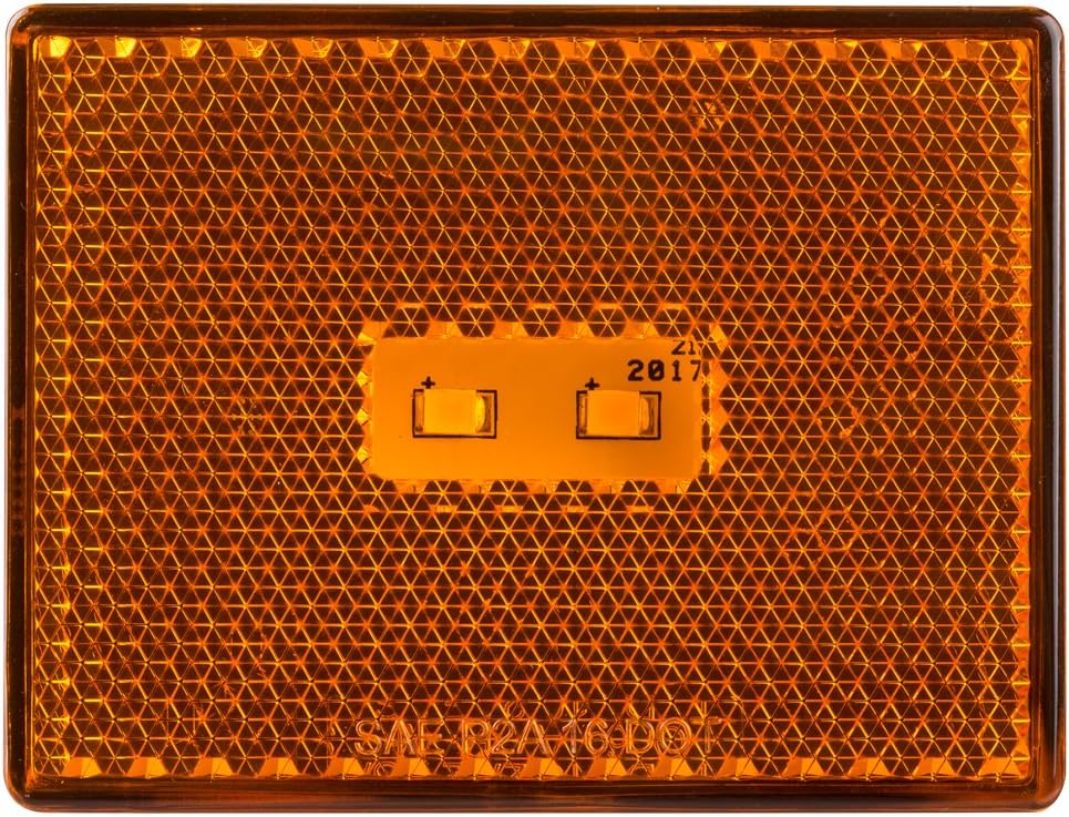 Lumitronics Reflector/Clearance LED Marker Light w/ Stud Mount (Amber Lens) : Automotive