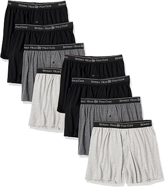 Beverly Hills Polo Club Mens Beverly Hills Polo Club Mens 8 Pack Knit Boxer