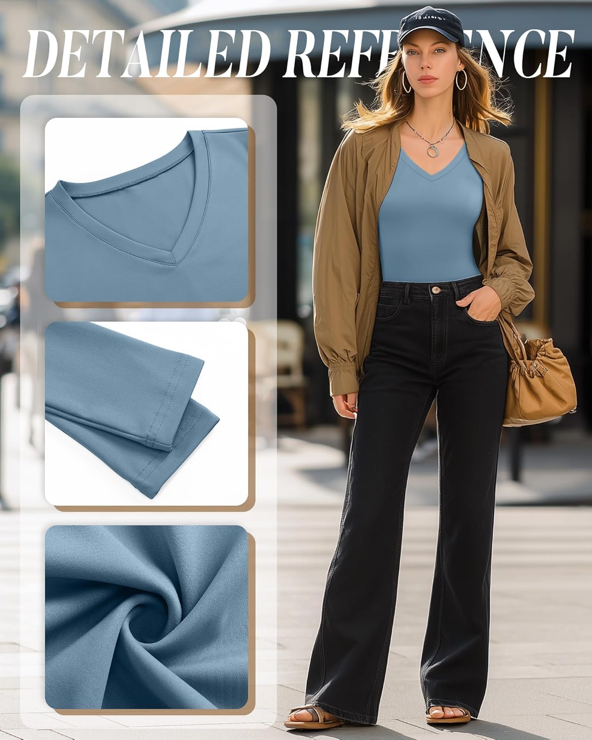 Neer 4 Pack Women's Workout Tops Long Sleeve Compression Shirt Athletic Tight V Neck T Shirt Gym Yoga Running Lightweight Tee - Image 5