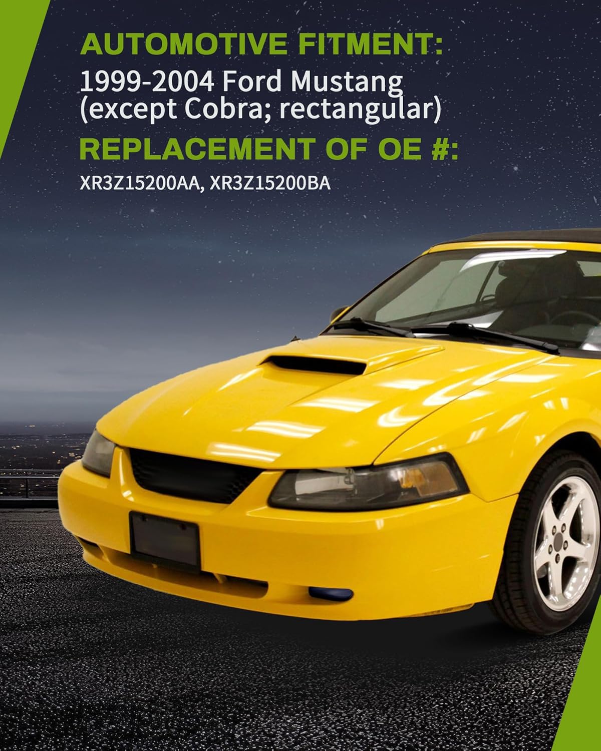 AUTOSAVER88 Fog Lights Compatible with Ford Mustang 99-04 1999 2000 2001 2002 2003 2004 Fog Light Replacement,with 880 12V 27W Halogen Bulbs(OE Style Smoke Lens with Bulbs)