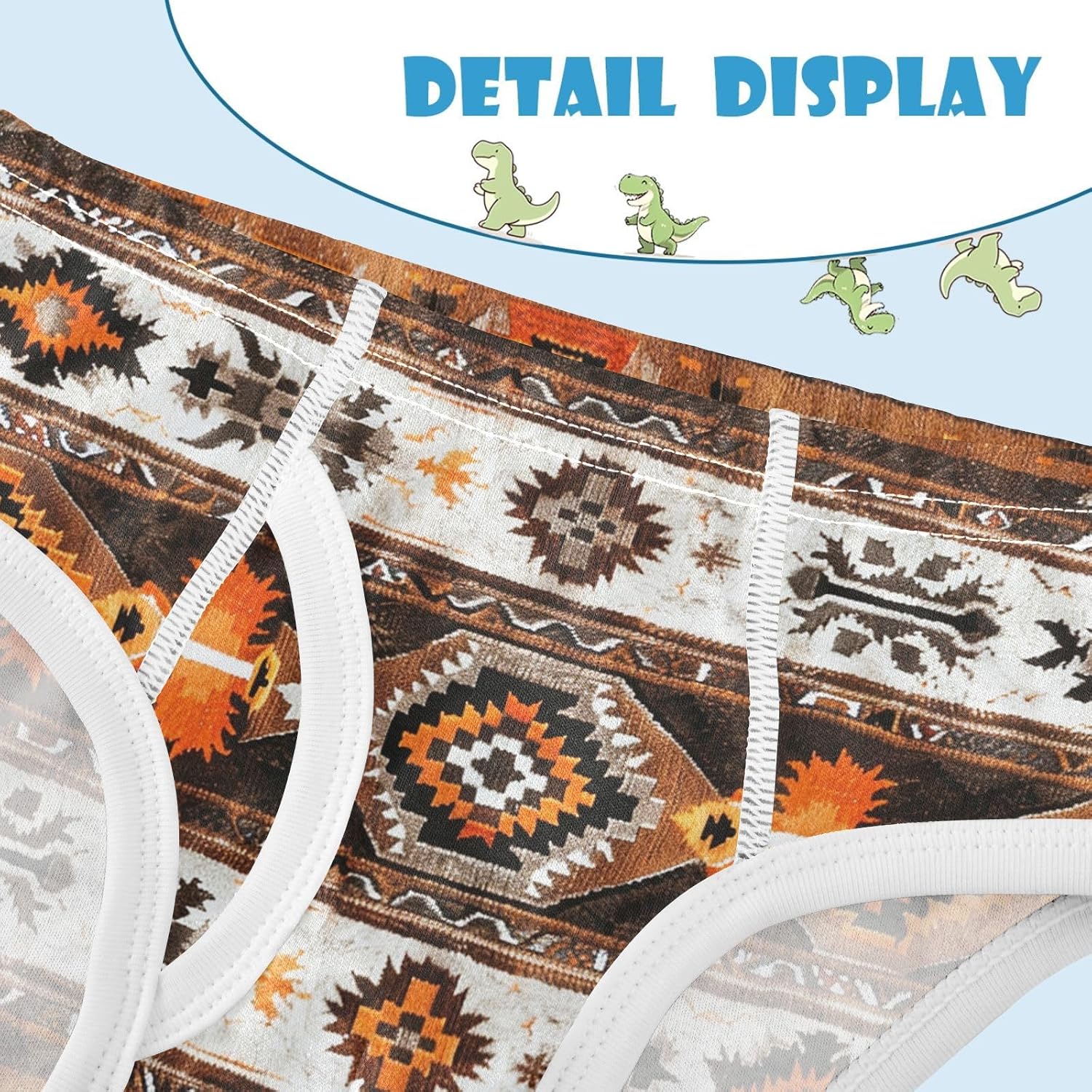 visesunny Boys Training Underwear Traditional Inca Brown Symbol Breathe Cotton Potty Briefs Size 2T-8Y for Toddler