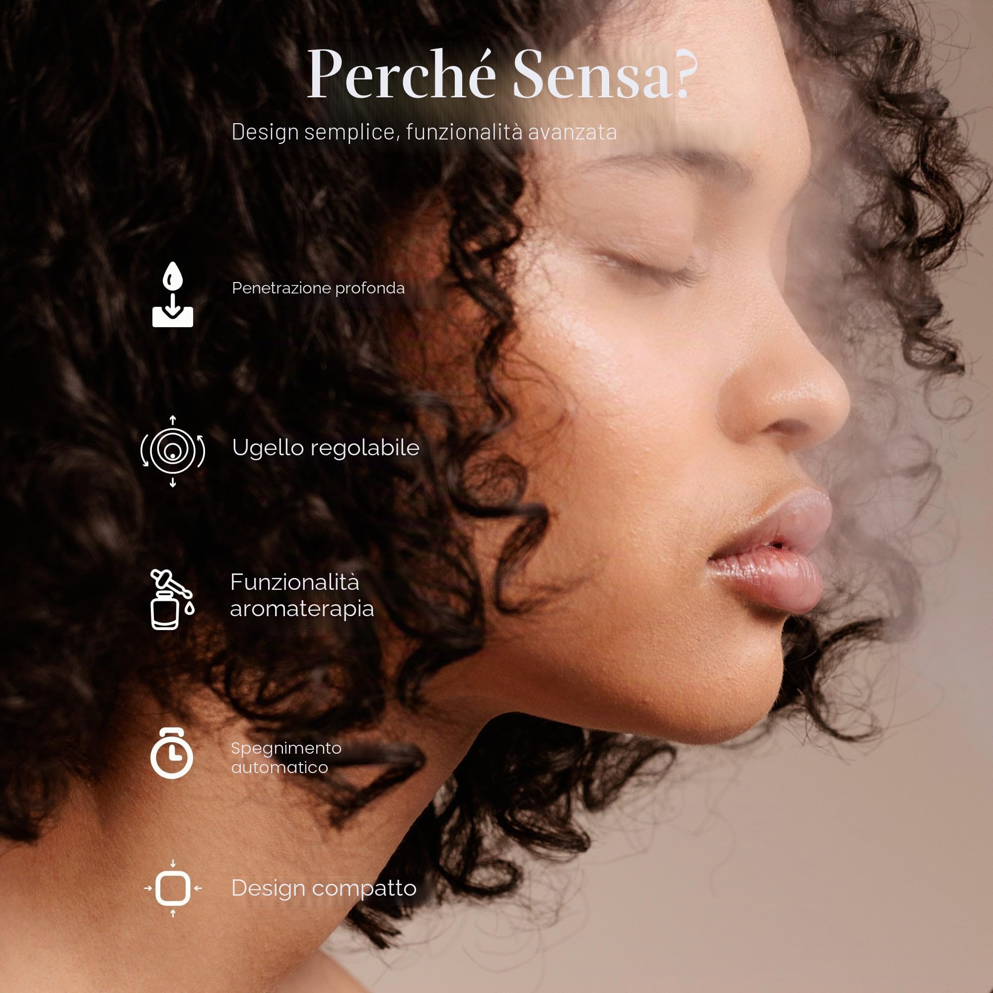Sensa | Vaporizzatore viso nano ionico di Project E Beauty | Pulizia profonda dei pori | Spruzzatore a nebbia calda | Disintossicare e schiarire la carnagione | Idrata e Idrata | Sauna casa | Con 3