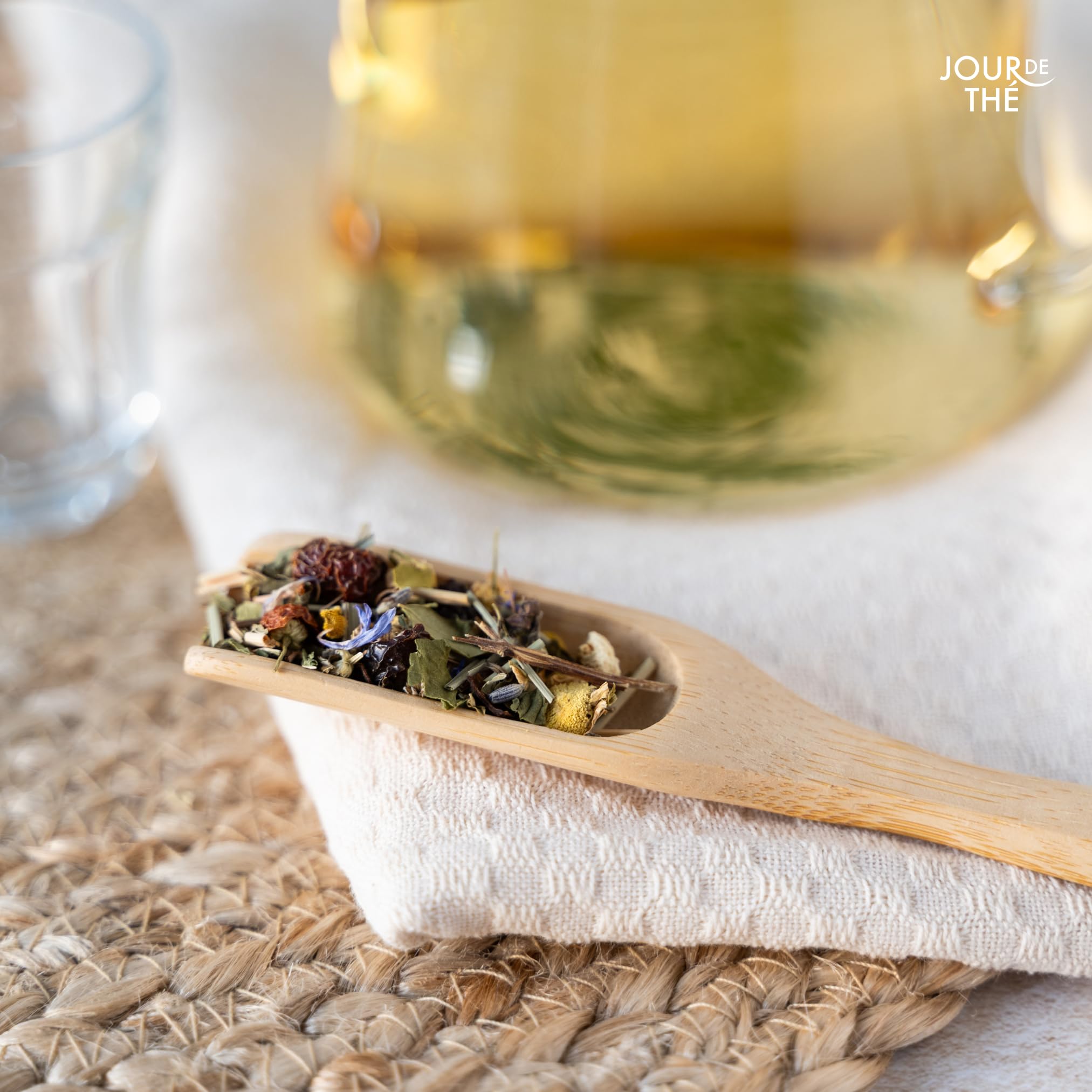 Juego de 2 cucharas de té de bambú | Cucharas dosificadoras de bambú prácticas y duraderas, ideales para té, café, matcha, especias y sal