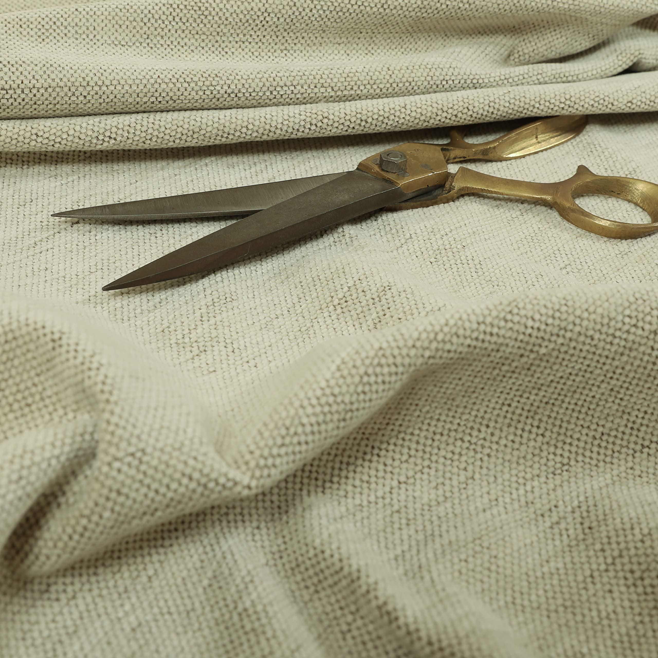 Redbrick Mill Fabrics Flame Retardant Soft Plush Chenille Material in Beige Perfect for Sofas Curtains Upholstery Fabric (Per Metre)