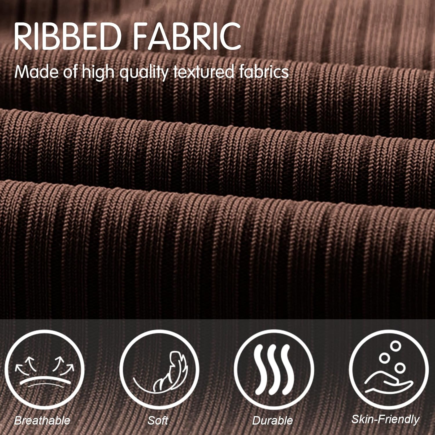 meioro Women's Ribbed Ruched Swimsuit V Neck One Piece Swimming Costume, Dept Tummy Control Drawstring High Cut Swimwear - Image 5