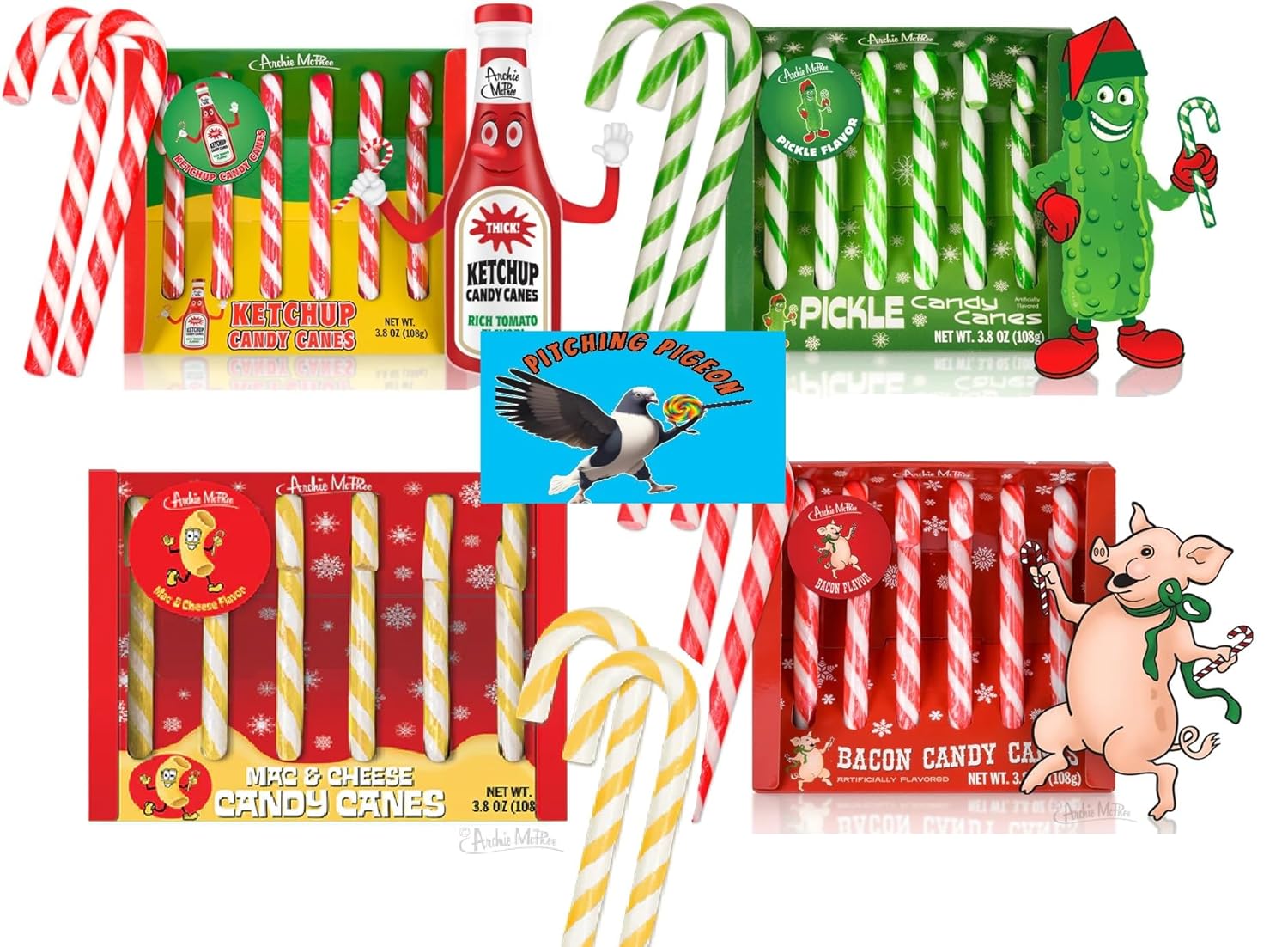 Archie McPhee Dill Pickle, Bacon, Ketchup and Mac & Cheese