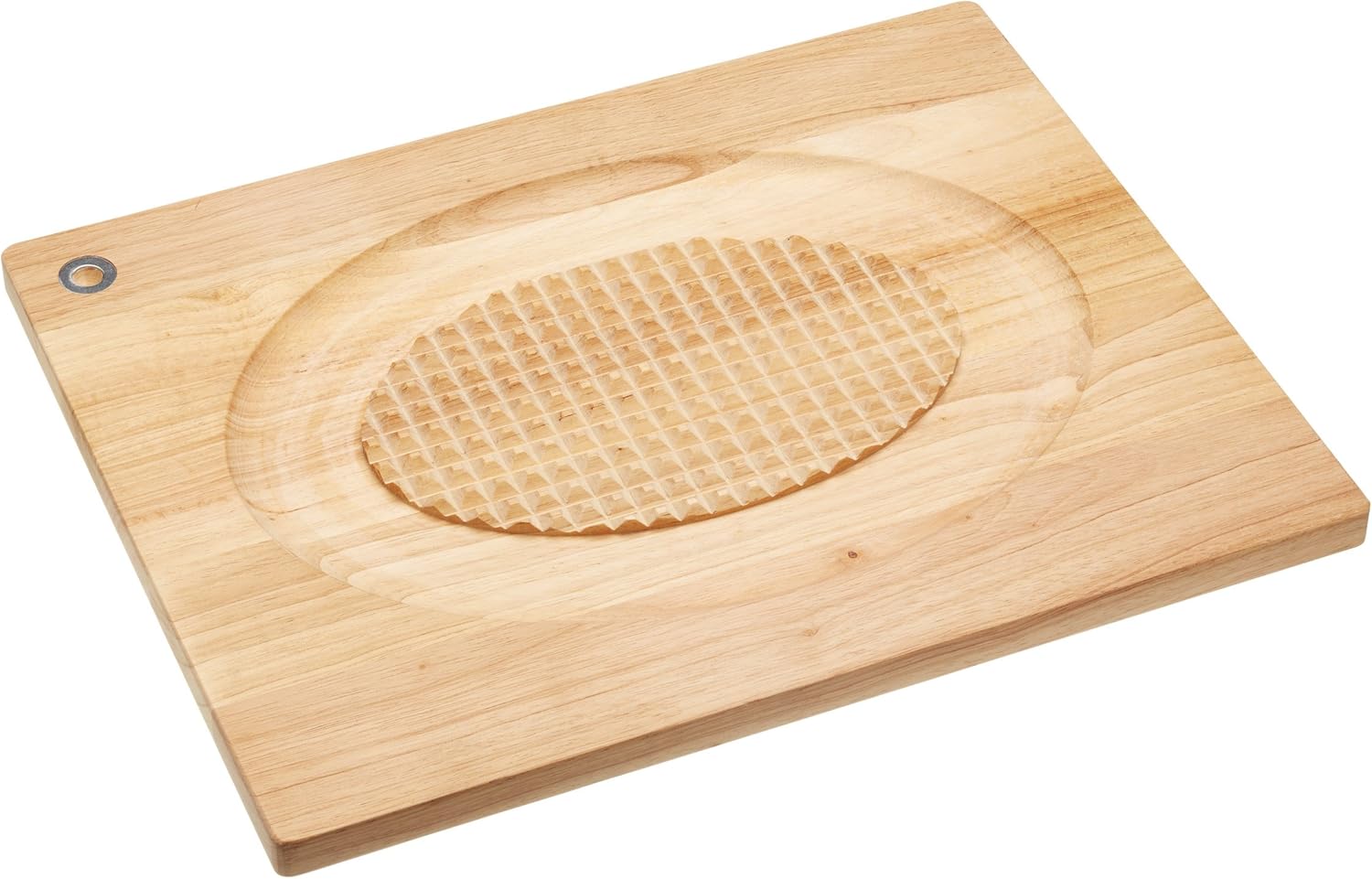 MasterClass Wooden Meat Carving Board with Spikes, 46 x 36 cm (18" x 14