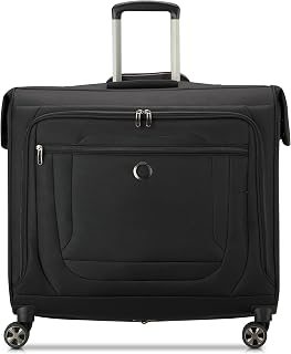 Delsey Paris Helium DLX Rolling Garment Bag with Spinner Wheels - Wrinkle-Free Suit Travel Bag, Black