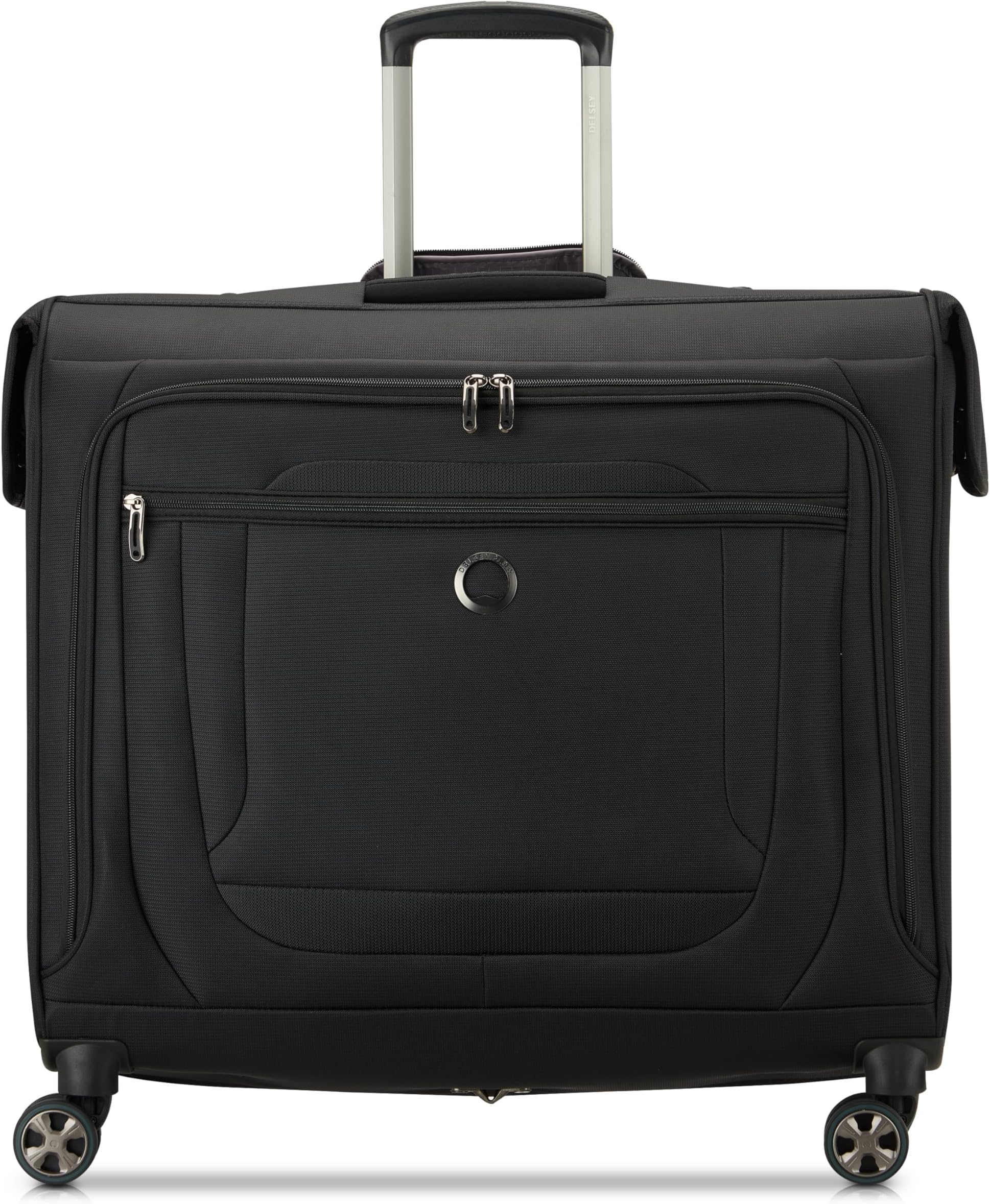 Luggage Helium DLX Garment Bag with Spinner Wheels, Black, 24 Inch
