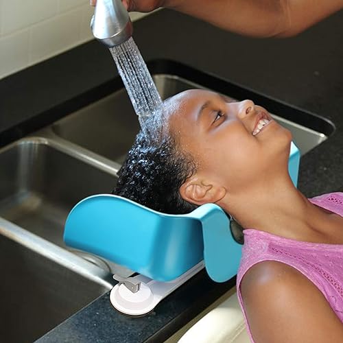 Miniatura 7 de Shampoo Buddy Lavabo portátil para el cabello para niños niños pequeños niños adolescentes  Tazón de champú portátil para uso en bañera o fregadero
