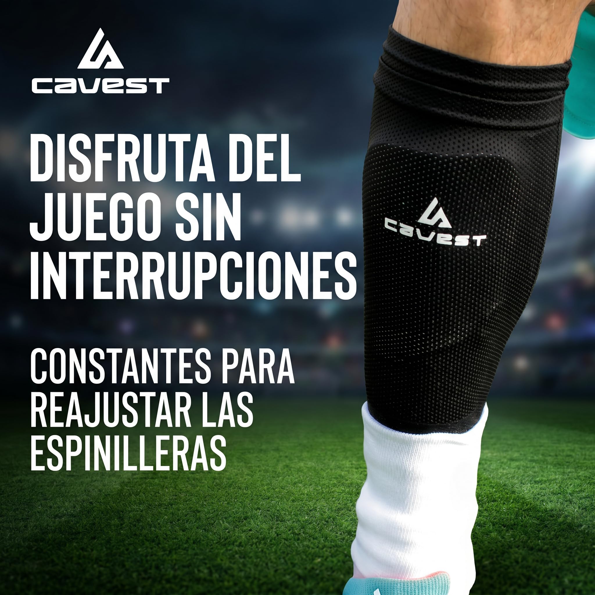 Cavest Sujeta espinilleras de futbol para niños y adultos. Medias con bolsillo para sujetar las espinilleras. Medias porta espinilleras futbol. Calcetines de futbol con bolsillo para las espinilleras.