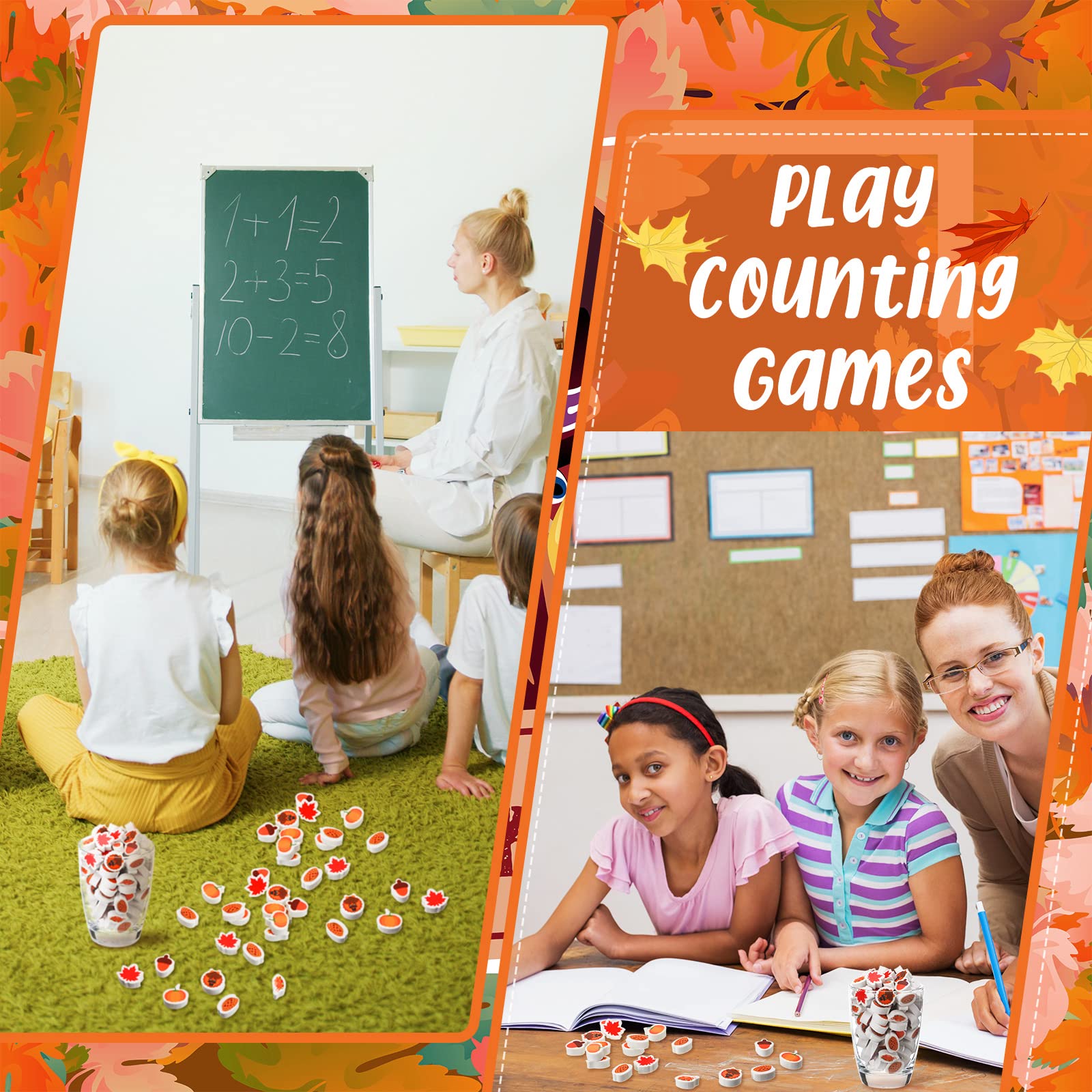 Yexiya 60er Pack Mini-Radiergummis In Herbstmotiven - Niedlich & Praktisch FÃžr Kinder