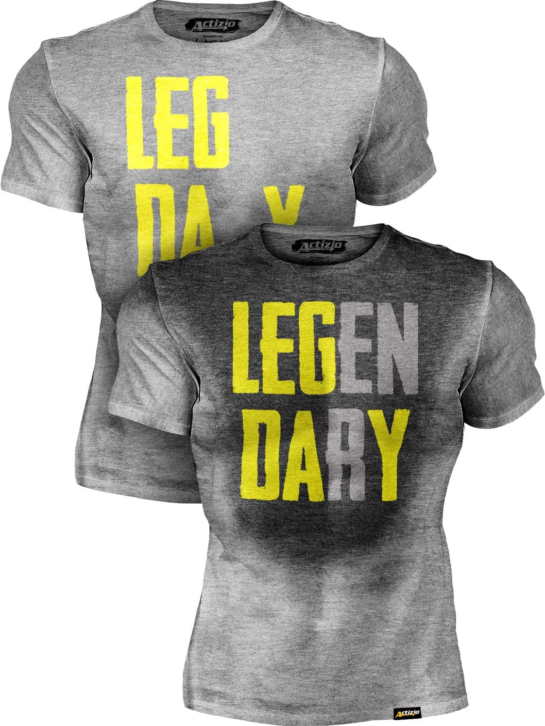 Men's Workout Shirt Sweat Activated Motivational Exercise Gym Moisture Wicking Fitness - Leg Day Legendary