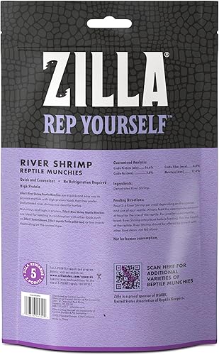 Miniatura 10 de Zilla Reptile Food Munchies - Camarones de río para tortugas, salamandras, ajolotes y peces tropicales grandes, 2 onzas