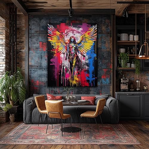 Miniatura 414 de ANRUOXI Graffiti - Lienzo decorativo para pared, diseño abstracto retro, pintura urbana moderna, póster de decoración de pared de zapatos para