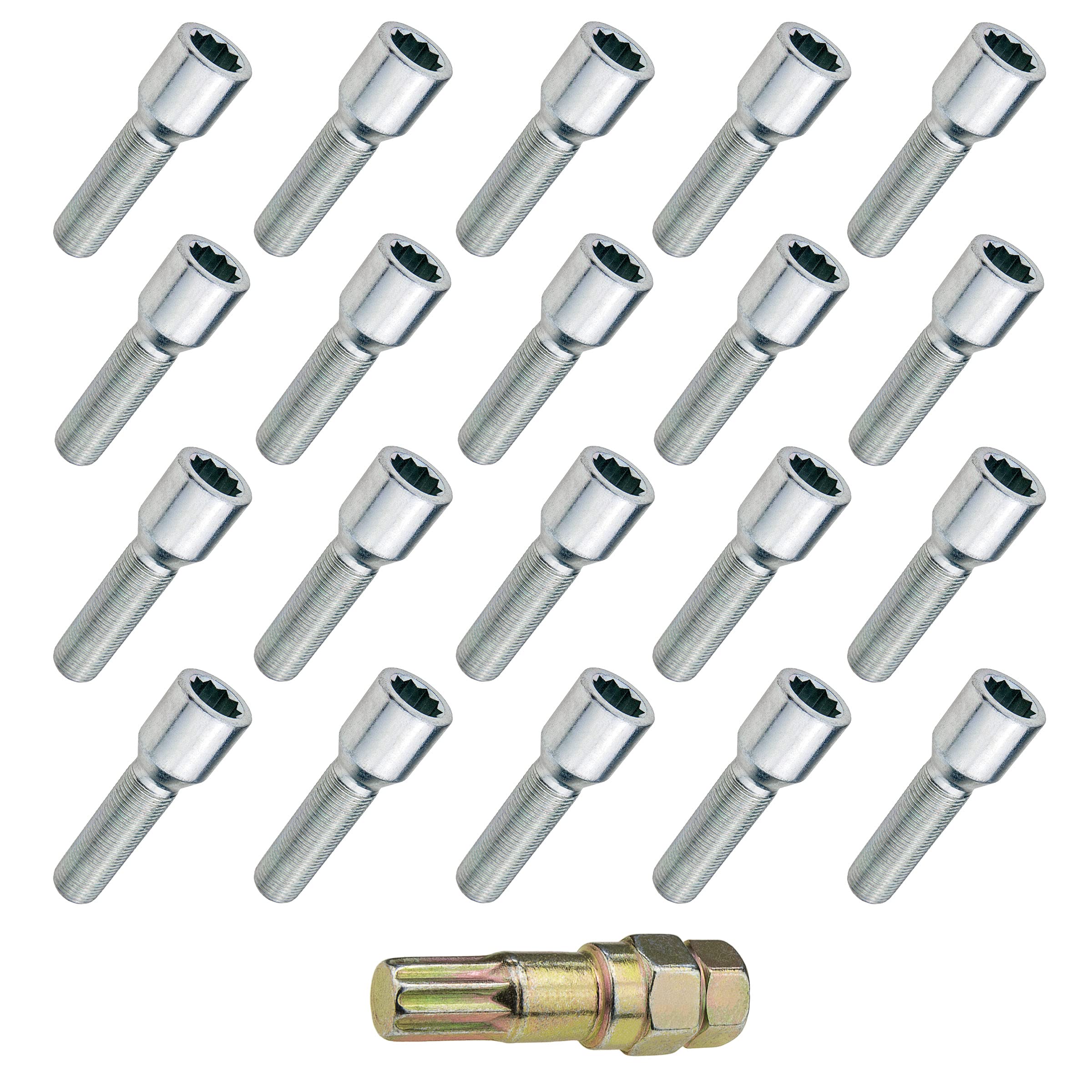 20x Sternschrauben Radschraube M12x1,25 36mm TORX Kegel Längenauswahl