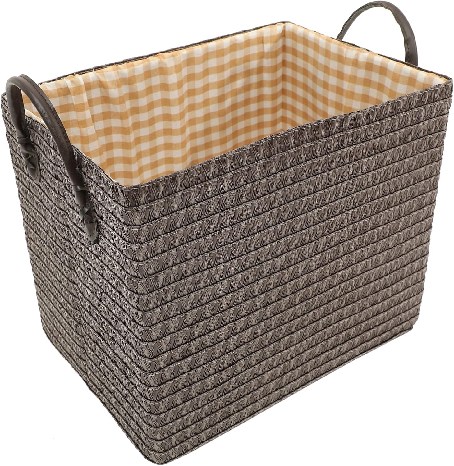 GANAZONO Large Basket Rattan Basket Woven Clothes Storage