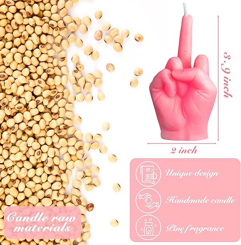 Miniatura 2 de Vela perfumada de dedo medio plateado danés pastel decoración estética pino aromaterapia velas de cera de soja natural vela fragancia gesto de mano