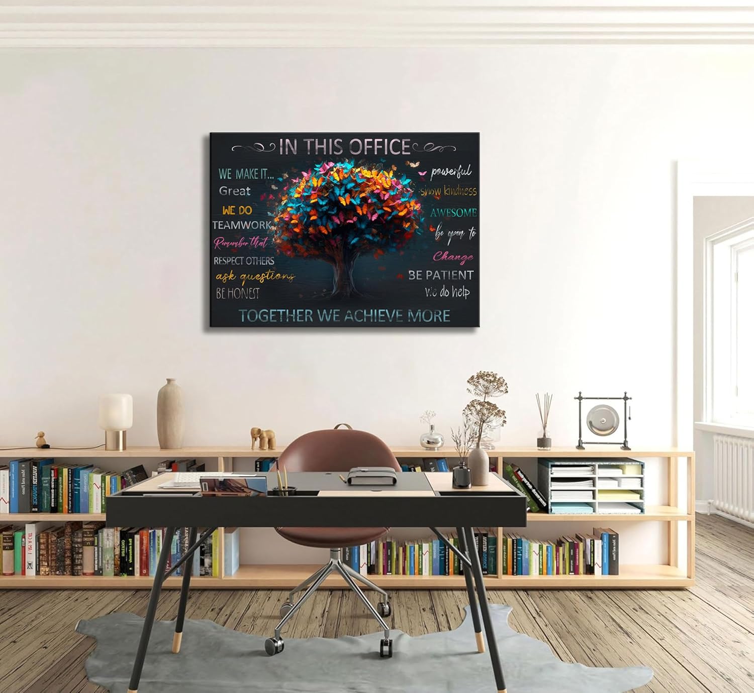 Office Inspirational Quotes Canvas Wall Art Teamwork Positive Energy Picture Wall Decor Team Rules Inspiring Poster Print Painting for Living Room Bedroom Man Cave Decoration Prepare To Hang - Image 6