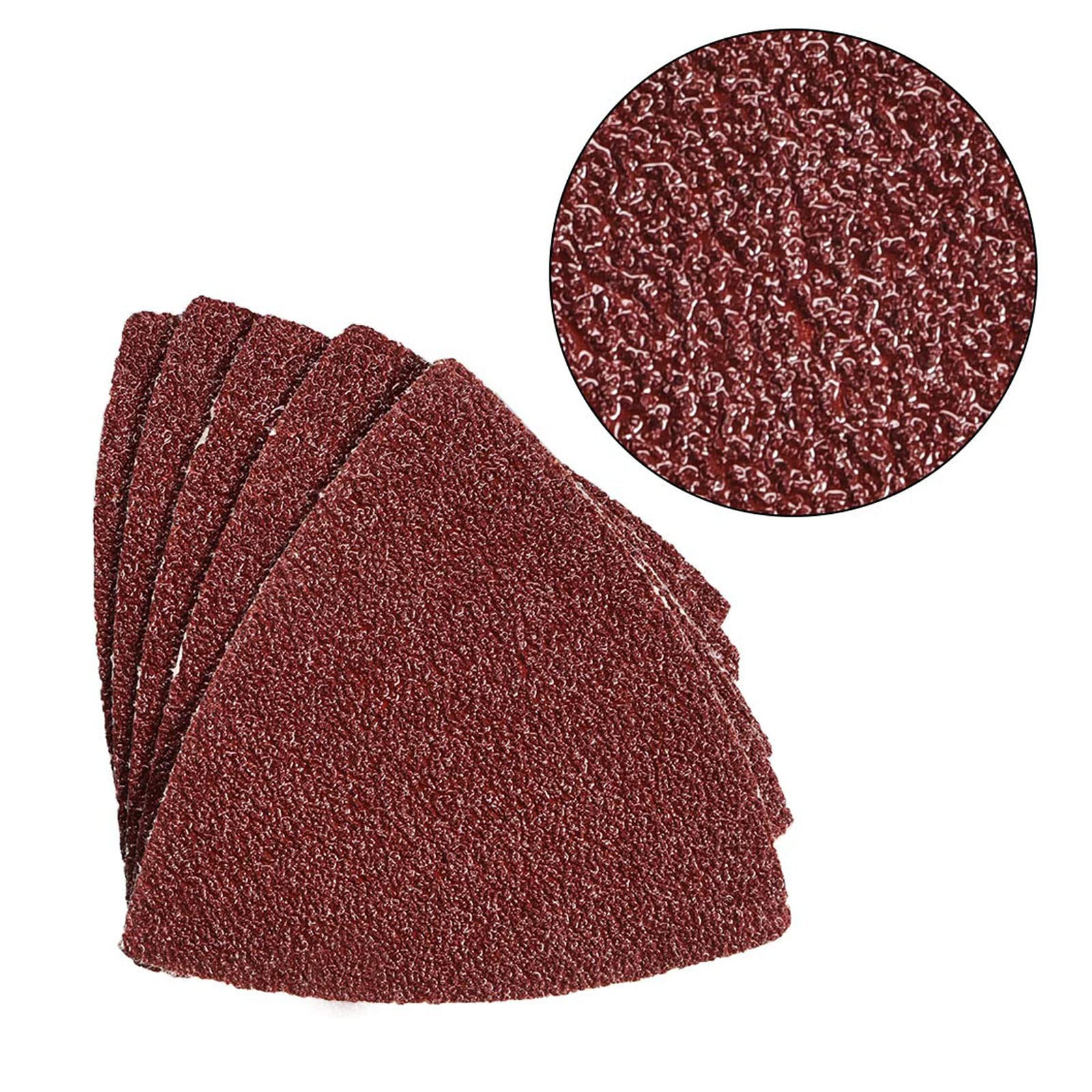 Lijadora de Detalles, Papel de Lija, Gancho de Lijado Triangular y Bucle, Papel abrasivo, Almohadilla de Lijado Multiherramienta for Muebles de Madera(10pcs,60Grit)