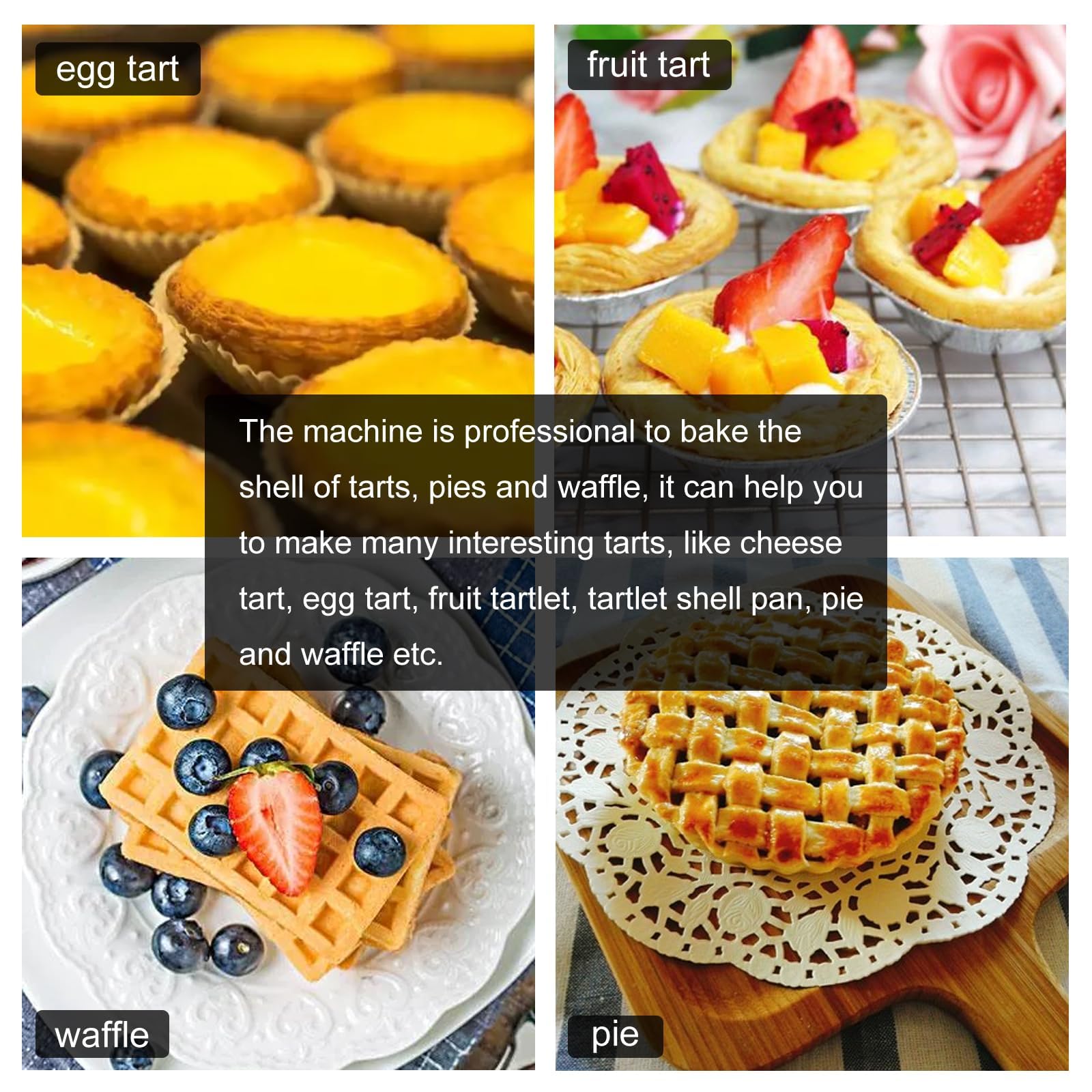 Macchina Commerciale Per Gusci Di Crostata Alle Uova, Macchina Elettrica Per Tartellette E Crostate, Stampo Professionale Per Gusci Di Tarte Per Waffle, Pasticceria E Preparazione Di Basi