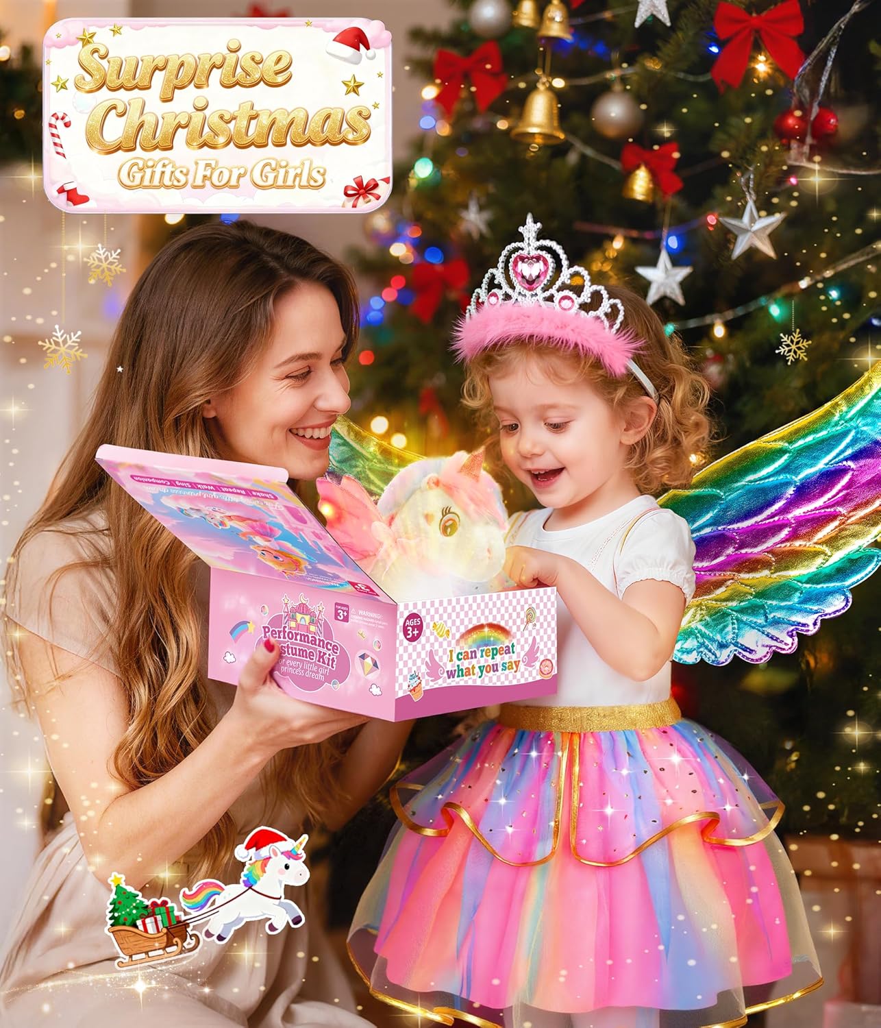 Jeowoqao Unicorn Toys for Girls Age 4-6,Walking Talking Singing Interactive Unicorns with Painting Kit Crafts Toddler Unicornss Dress up, Remote Control Plush Unicorn's Toy Coating Gift for Kids 3-6