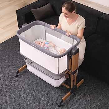 アッパベビー　バシネット　ベビーベッド Amazon.co.jp: Ezebaby 3-in-1 ロッキングバシネット 赤ちゃん用 調節