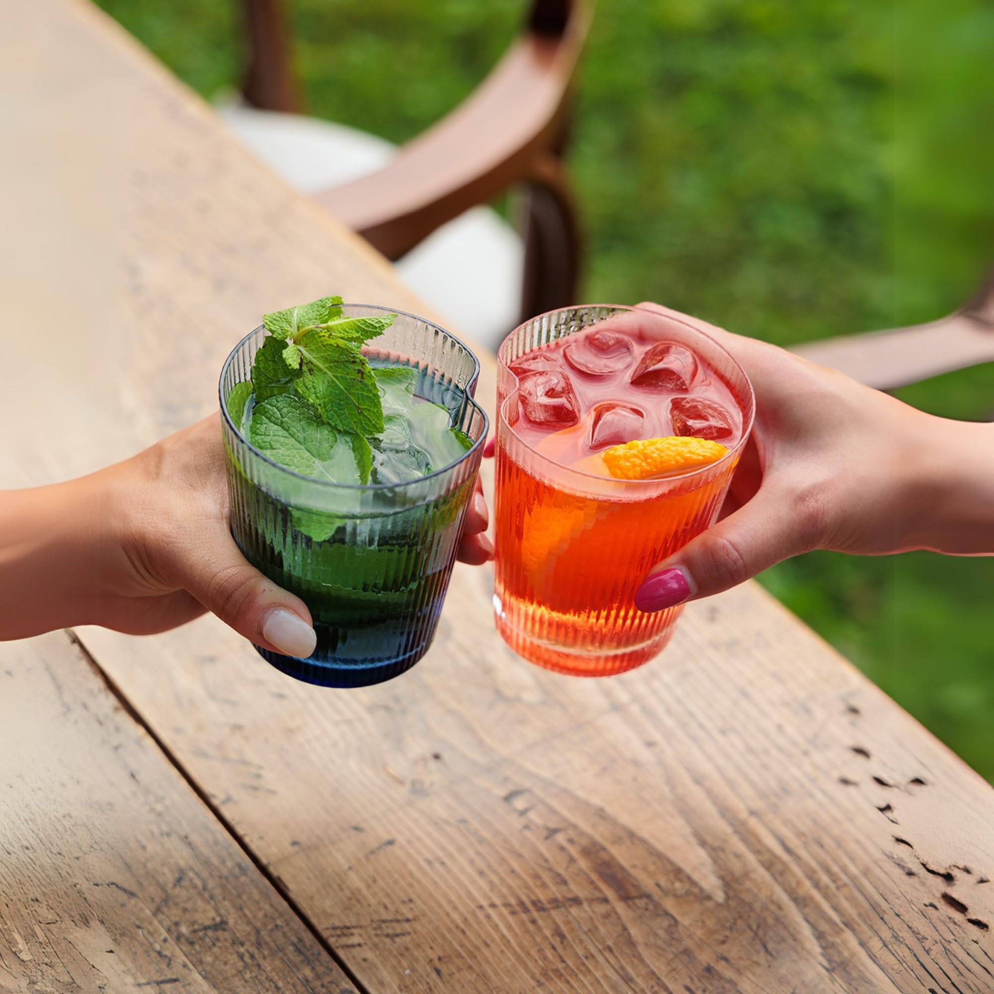 Zafferano Set di 6 bicchieri colorati per cellulare, 335 ml, 6 colori, impilabili, lavabili in lavastoviglie