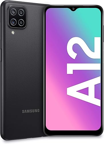 Samsung Galaxy A12 32GB A125U (T-MobileSprint desbloqueado) Pantalla de 6.5 pulgadas, cámara cuádruple de larga duración, teléfono inteligente,