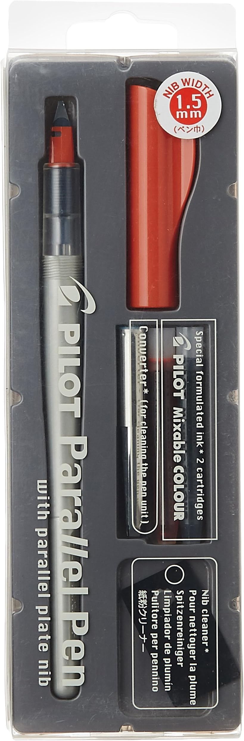 Pilot Parallel Pen 1.5 Mm Set With Cartridge|Black
