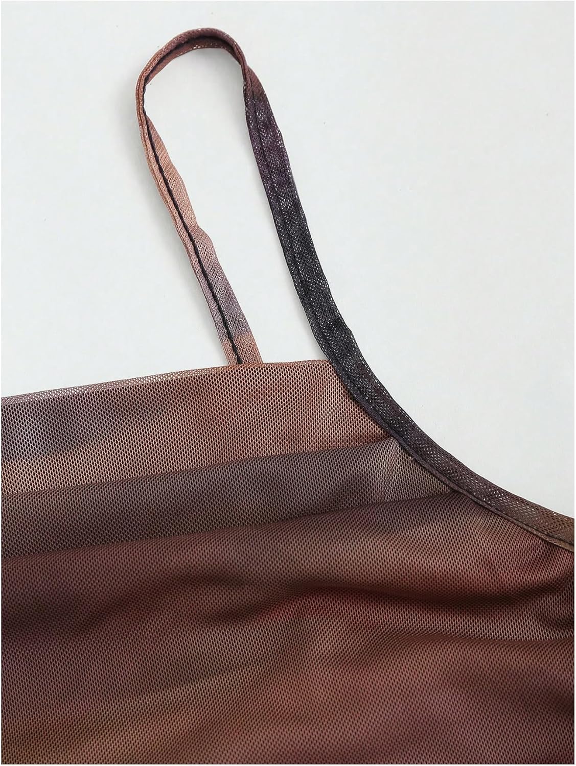 GORGLITTER Women's Mesh Ruched Spaghetti Strap Maxi Party Bodycon Dress - Image 4