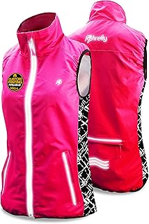 KwikSafety - Charlotte, NC - FIREFLY Women's Athletic Safety Vest | High Visibility Running Cycling Sleeveless Jacket