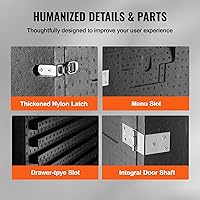 Vista 6 de VEVOR Transportador de bandeja de alimentos aislado, caja caliente de 95 cuartos de galón para catering, LLDPE caja de alimentos con hebillas