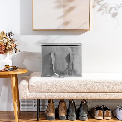 Miniatura 7 de (No fabricado en China) Bolsas de comestibles reutilizables aisladas, bolsa de entrega y catering resistente para alimentos fríos y calientes, bolsa