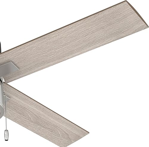 Miniatura 7 de Hunter Fan Company 54214 Beck - Ventilador de techo, 52, acabado de níquel cepillado Acabado cepillo níquel (Brushed Nickel Finish),Acabados
