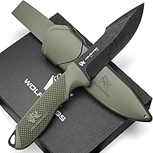 Wolfgangs W1 Outdoor Knife Fixed Blade - Includes Sheath - Ideal Hunting Knife Made from One Piece of 440C Steel - Premium Survival - Perfect Bushcraft Knife Outdoor