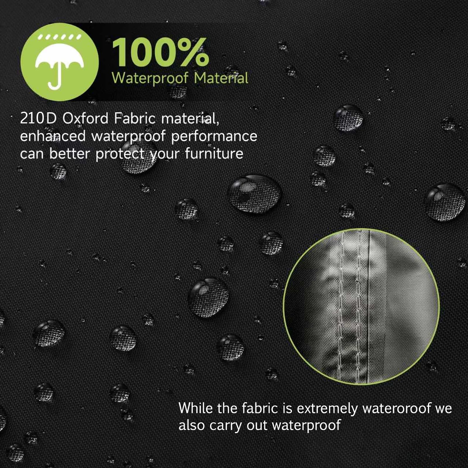 2 fundas impermeables para depósito de agua de 300/600/800/1000 L, cubierta protectora duradera para almacenamiento de agua de lluvia IBC para exteriores, color verde, tamaño 1000L: 120 x 100 x 116 cm