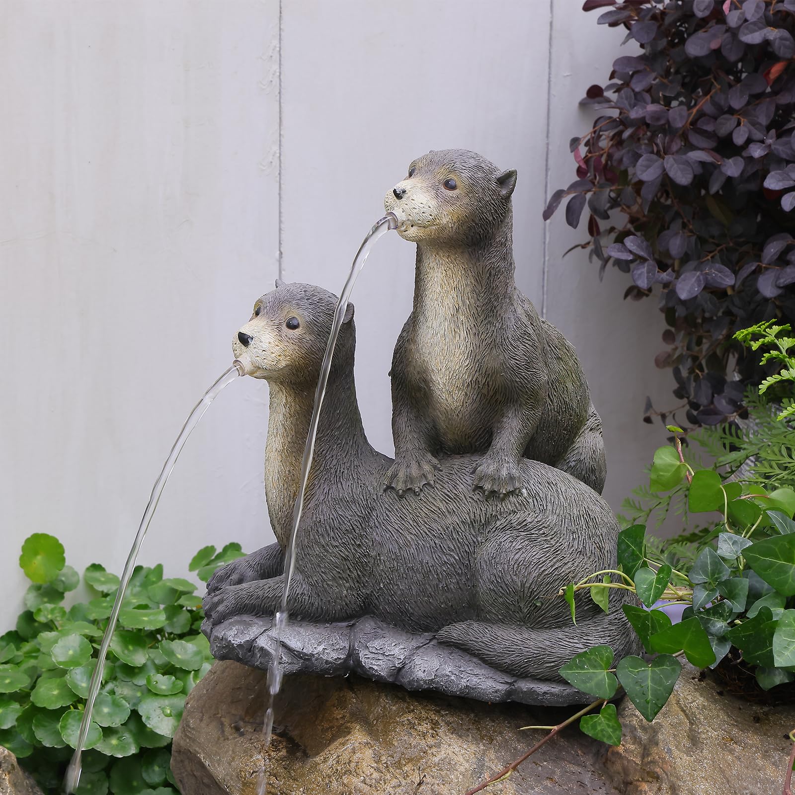 Wacredo Premium Outdoor Wasserspiel Komplettset inkl. Pumpe und Schlauchkit Gebrüder Otter 26x23x30,5cm Outdoorbrunnen für Gartenteich Wasserbecken naturah Wasserspeier (Gebrüder Otter)