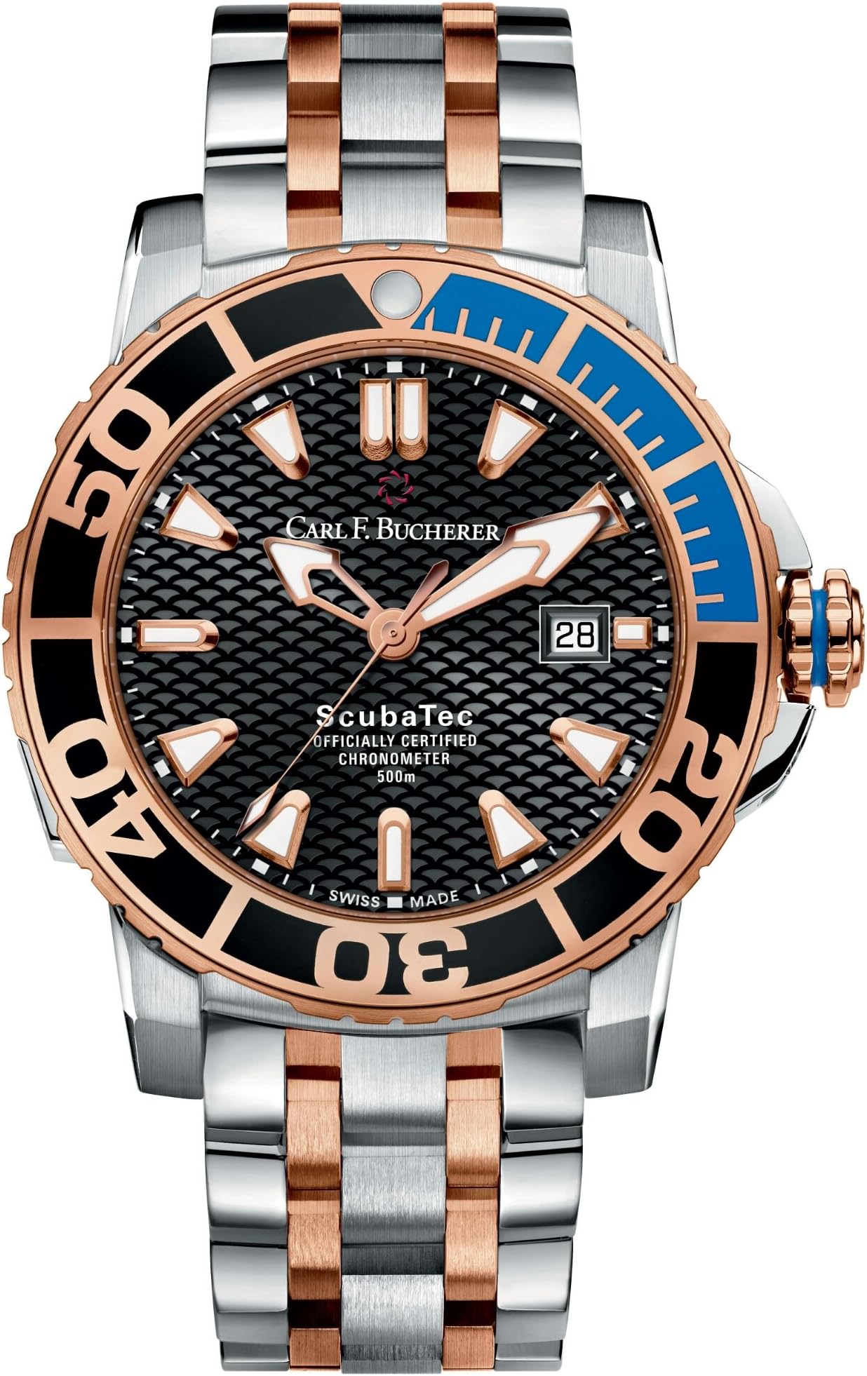 Patravi ScubaTec Rose Gold Steel Men's Watch Model 00.10632