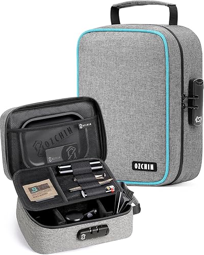 Miniatura 7 de OZCHIN Bolsa grande a prueba de olores con cerradura de combinación, caja de bloqueo a prueba de olores, estuche de almacenamiento de viaje, bolsa